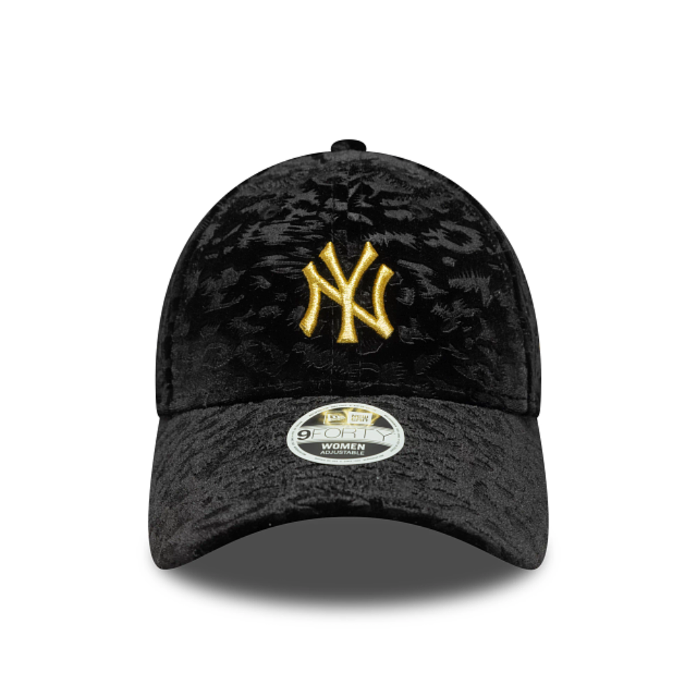 New Era - 9Forty Womens Leo Velour New York Yankees Cap - Black